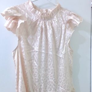 Satin leopard peplum blouse